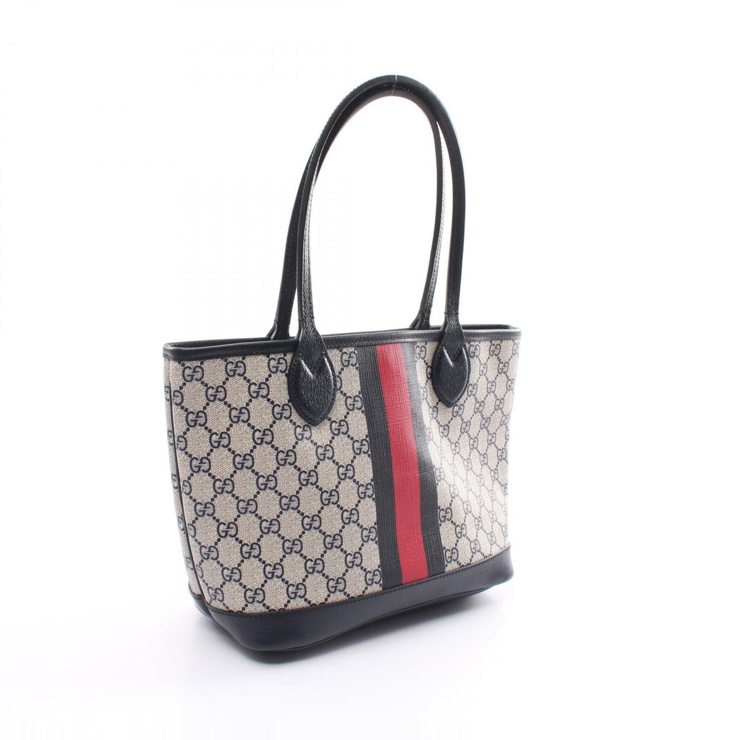 Gucci Black Multi-Color Coated Canvas Leather Tote Bag