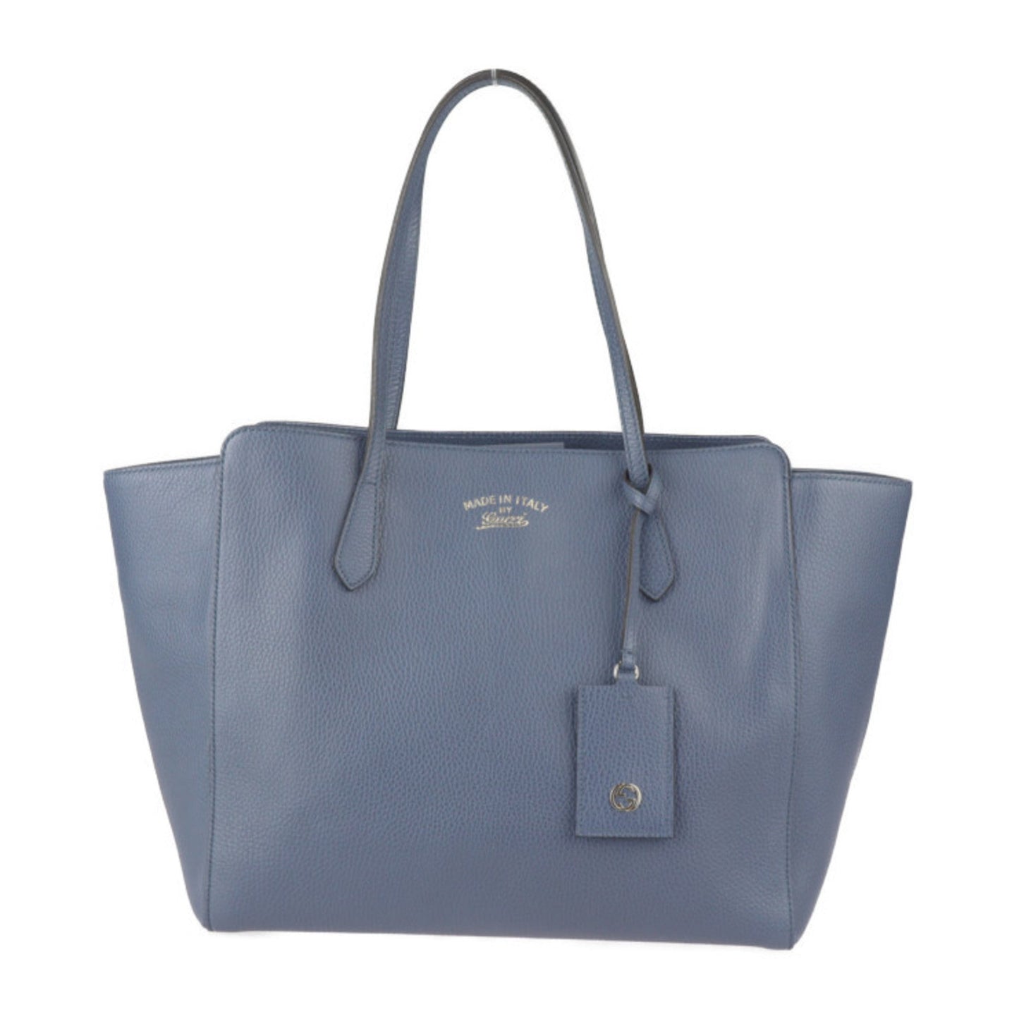 Gucci Navy Leather Handbag Shoulder Bag Tote Bag ( )