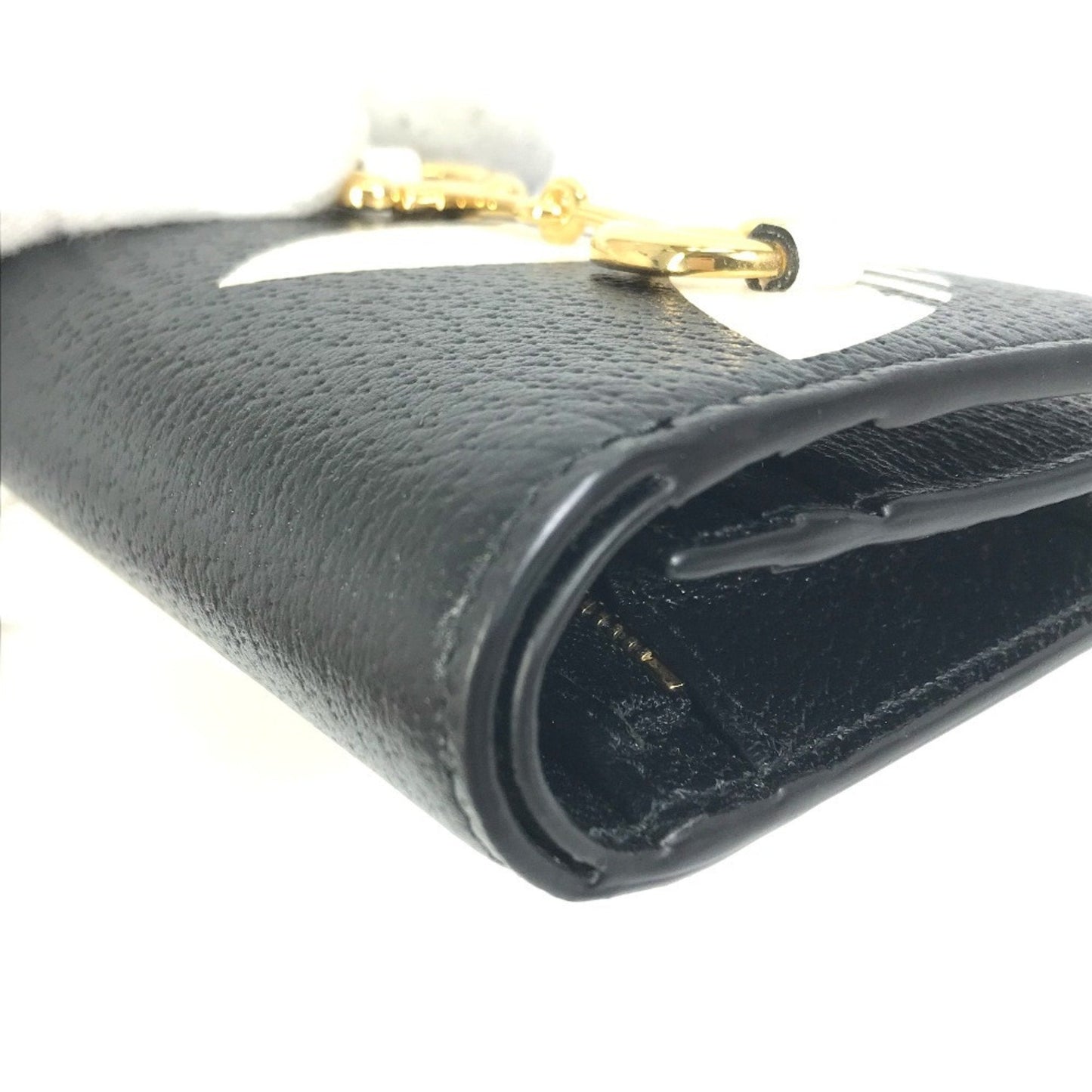 Gucci Black White Leather Chain/Shoulder Wallet ( )