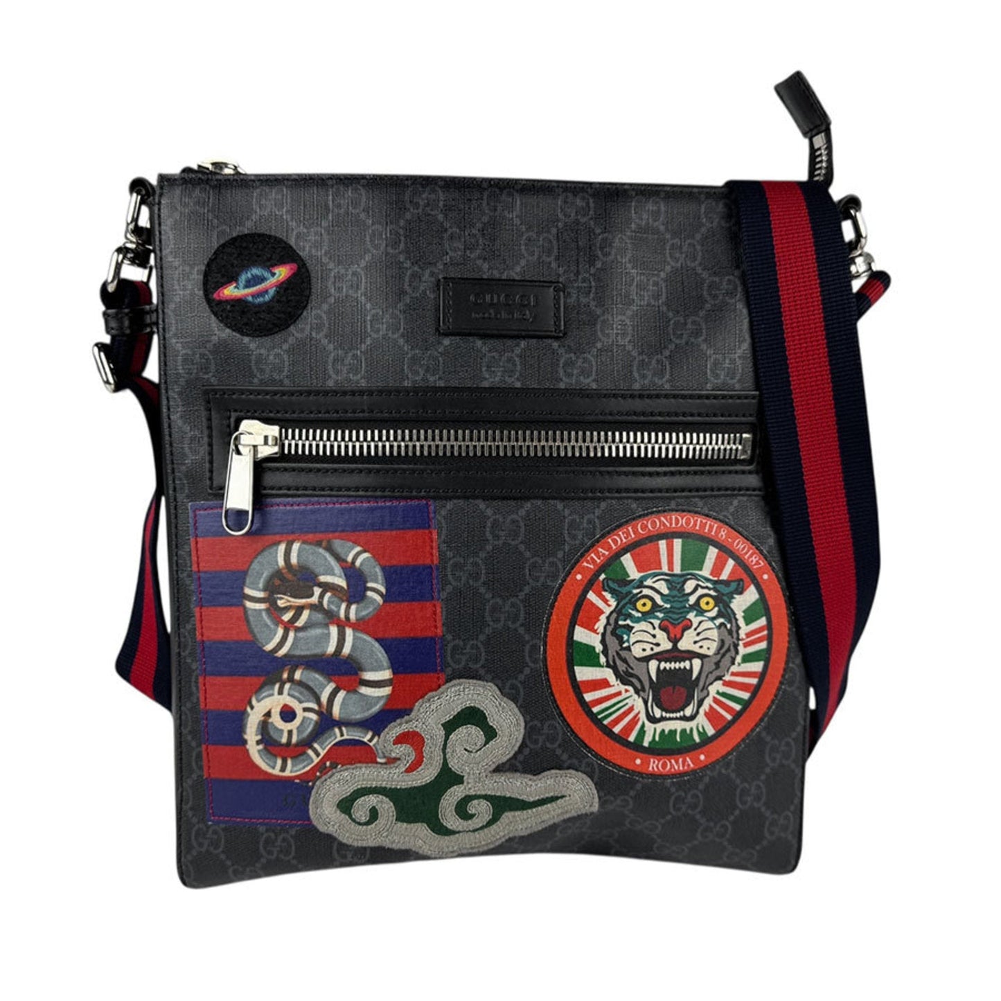 Gucci Black Gg Supreme Shoulder Bag ( )
