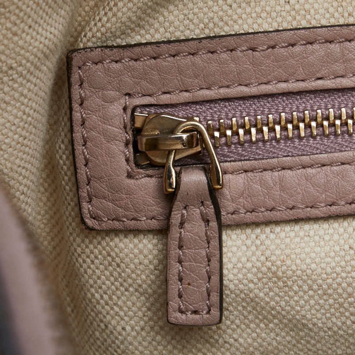 Gucci Beige Pink Canvas Leather Handbag Shoulder Bag ( )