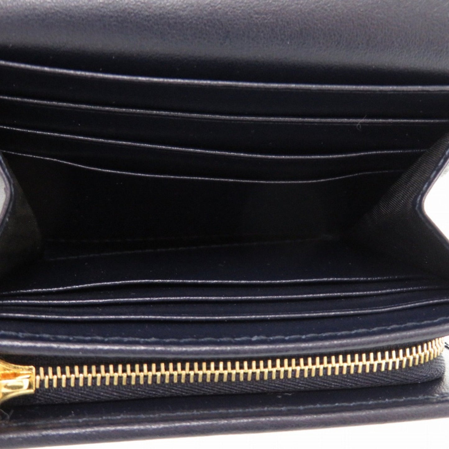 Gucci Beige Navy Canvas Leather Wallet (Bi-Fold) ( )