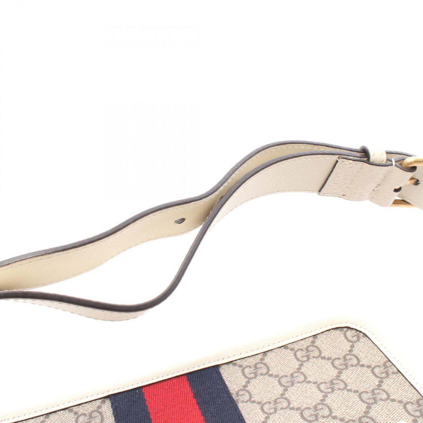 Gucci Beige Ivory Multi-Color Pvc Leather Fanny Pack Sling Bag ( )
