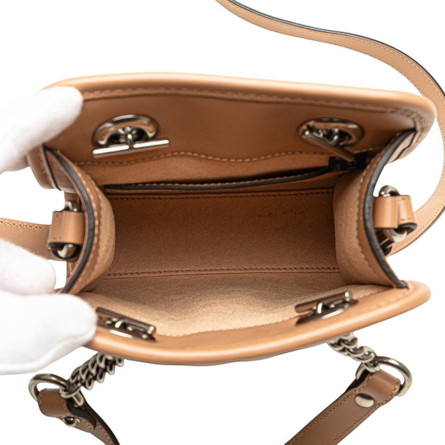 Gucci Beige Leather Handbag Shoulder Bag ( )