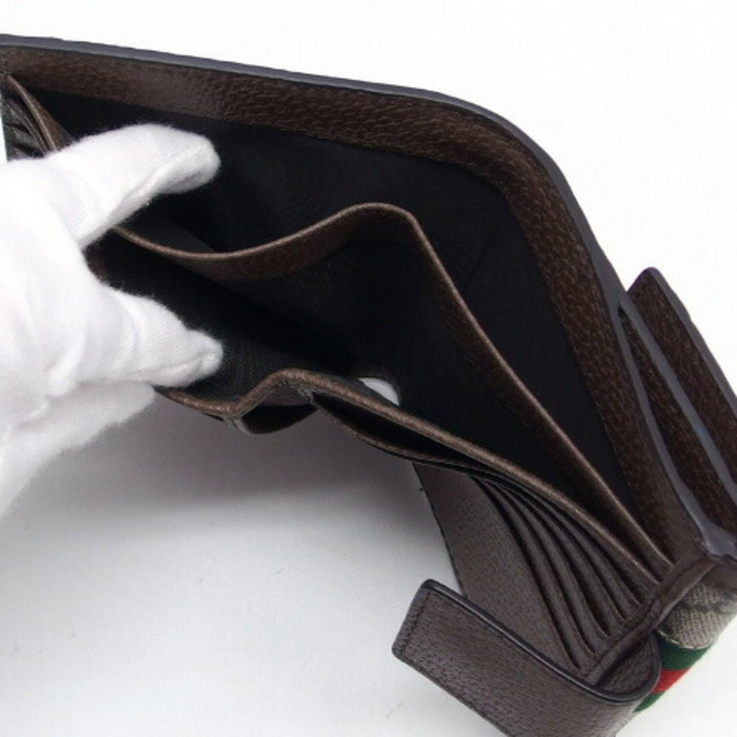 Gucci Gg Supreme Beige Dark Brown Gg Supreme Coin Purse/Coin Case ( )