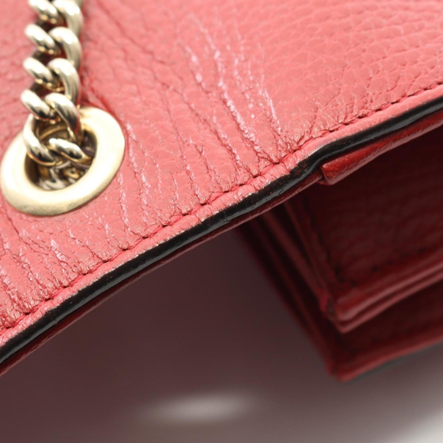 Gucci Red Color Leather Shoulder Bag ( )