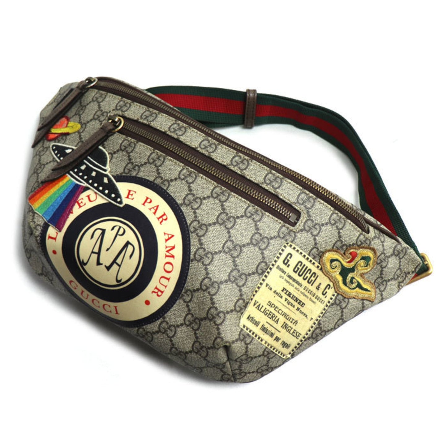 Gucci Beige Gg Supreme Leather Fanny Pack ( )