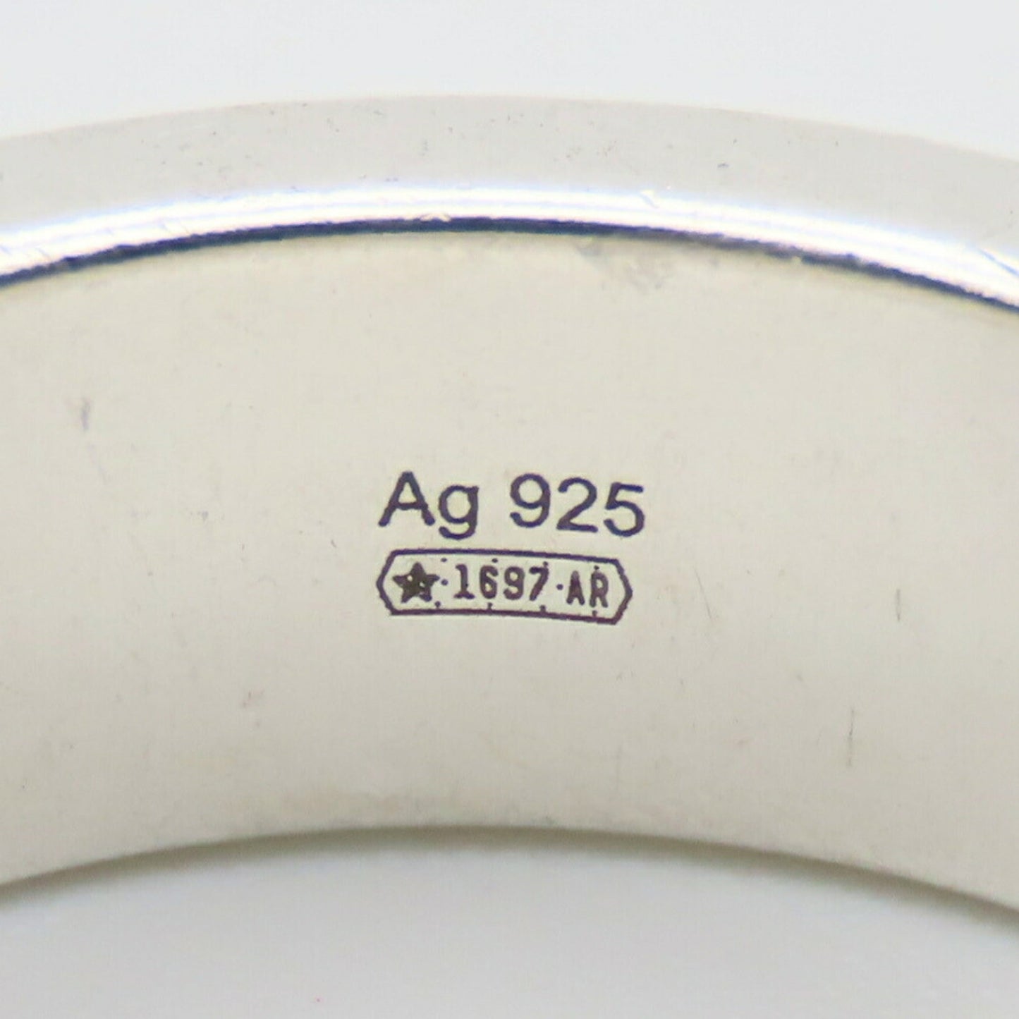 Gucci Silver Turquoise Enamel Silver 925 Band Ring ( )