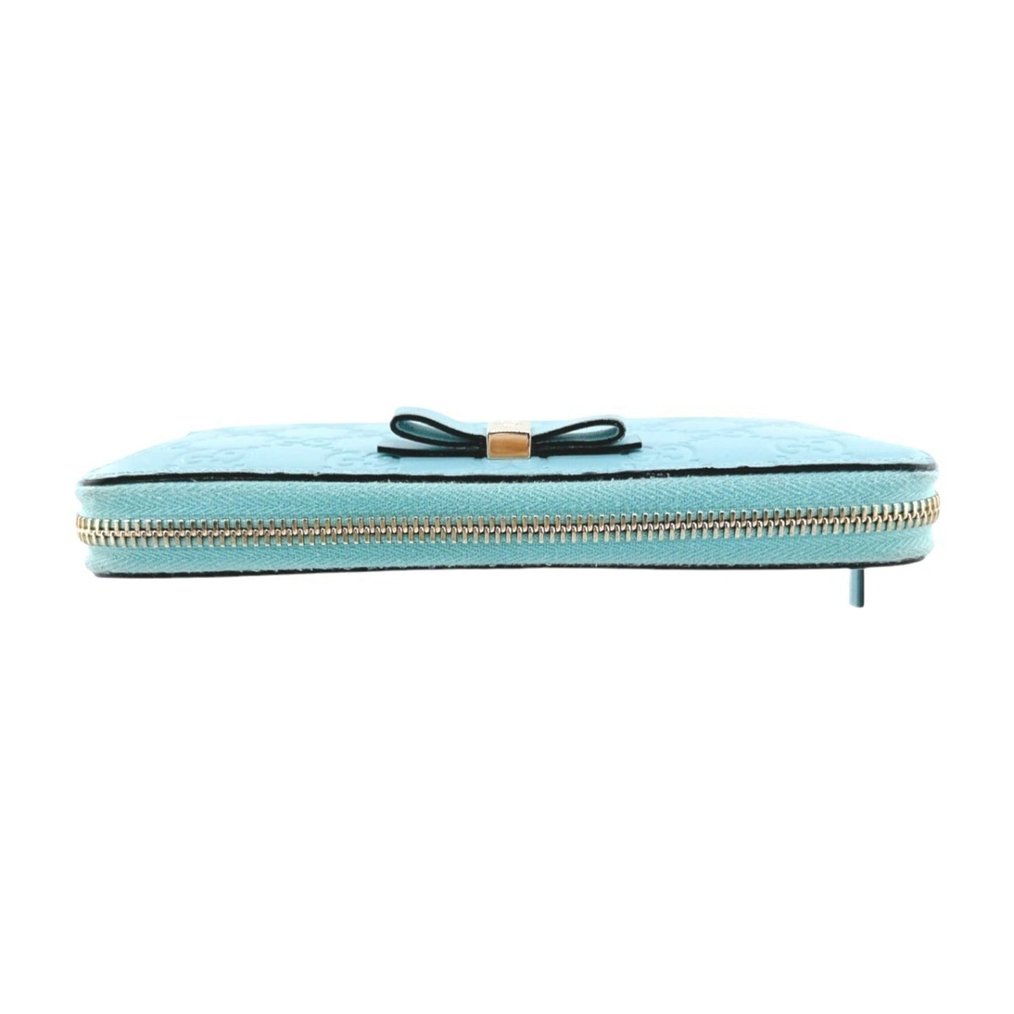 Gucci Blue Light Blue Leather Long Wallet (Bi-Fold) ( )
