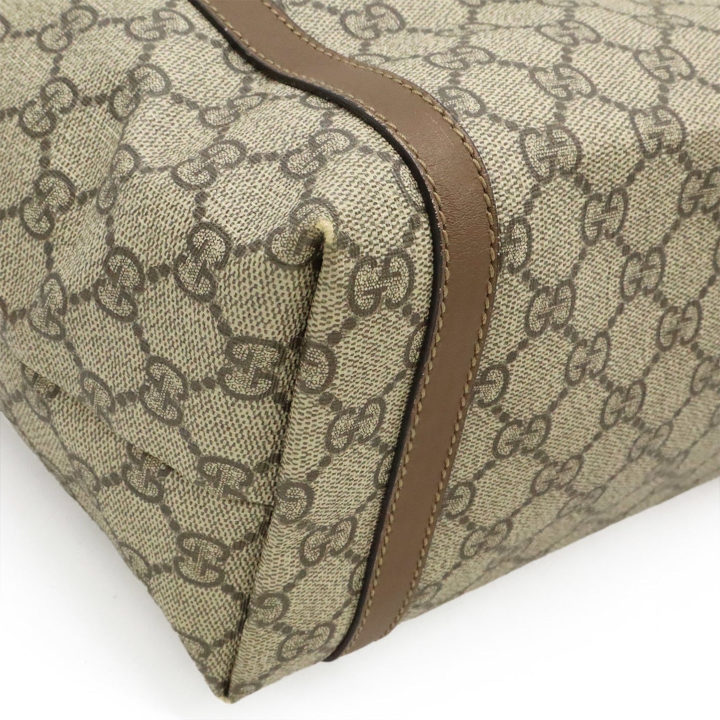 Gucci Brown Khaki Gg Supreme Shoulder Bag Tote Bag ( )