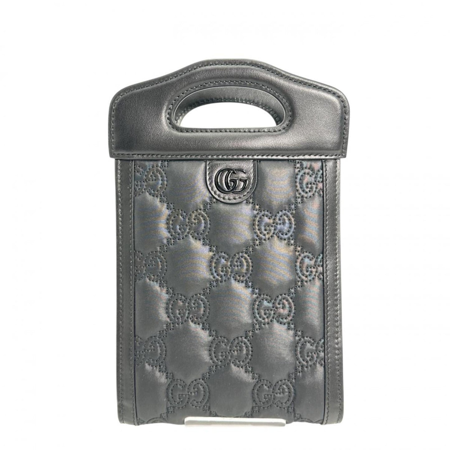 Gucci Black Nylon Leather Shoulder Bag ( )