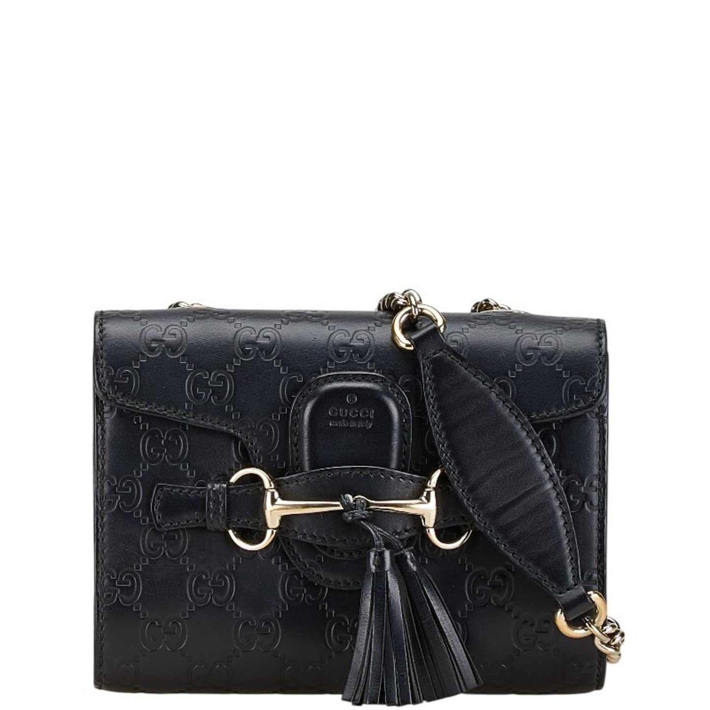 Gucci Horsebit Black Leather Shoulder Bag ( )