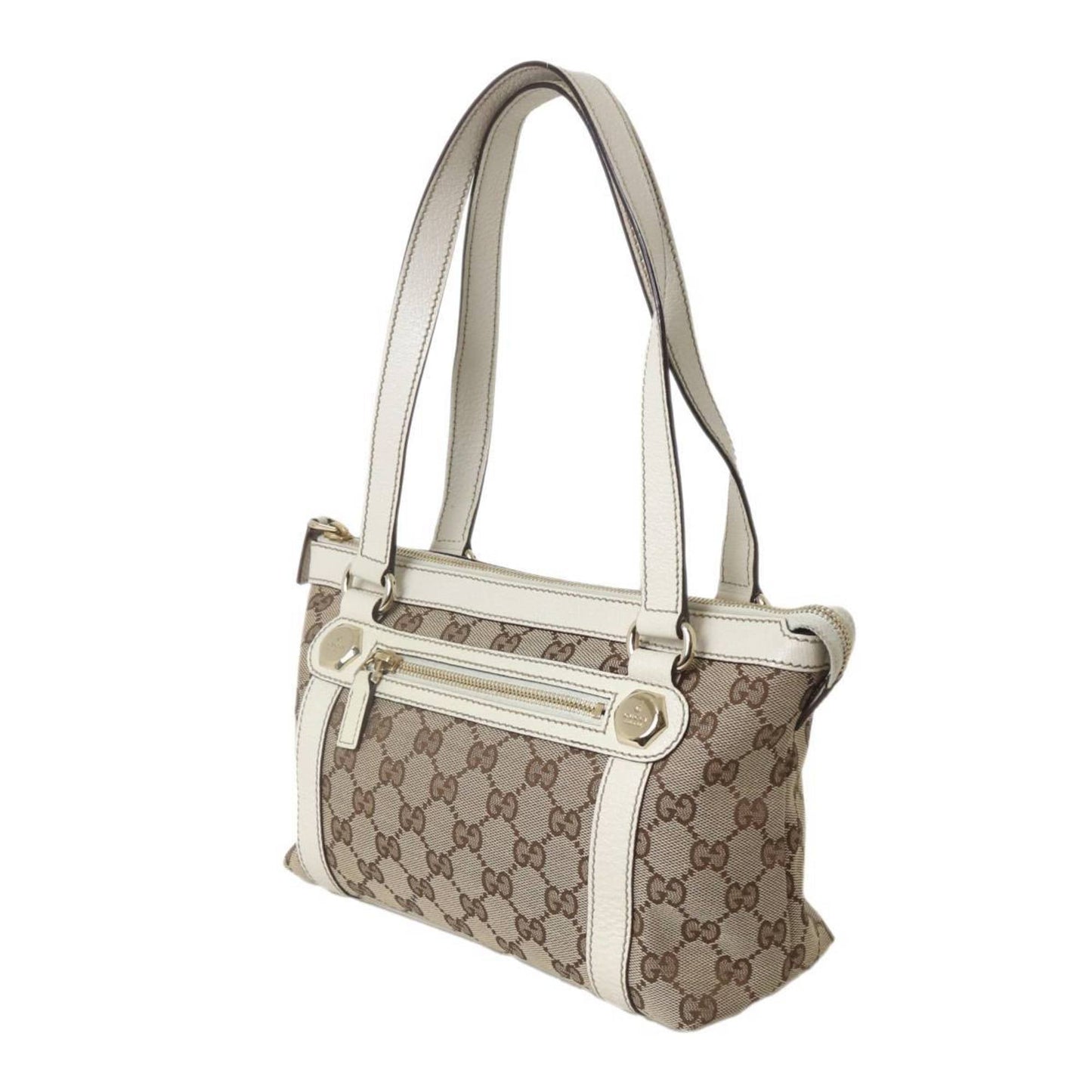 Gucci Gg Canvas Brown White Gg Canvas Handbag ( )