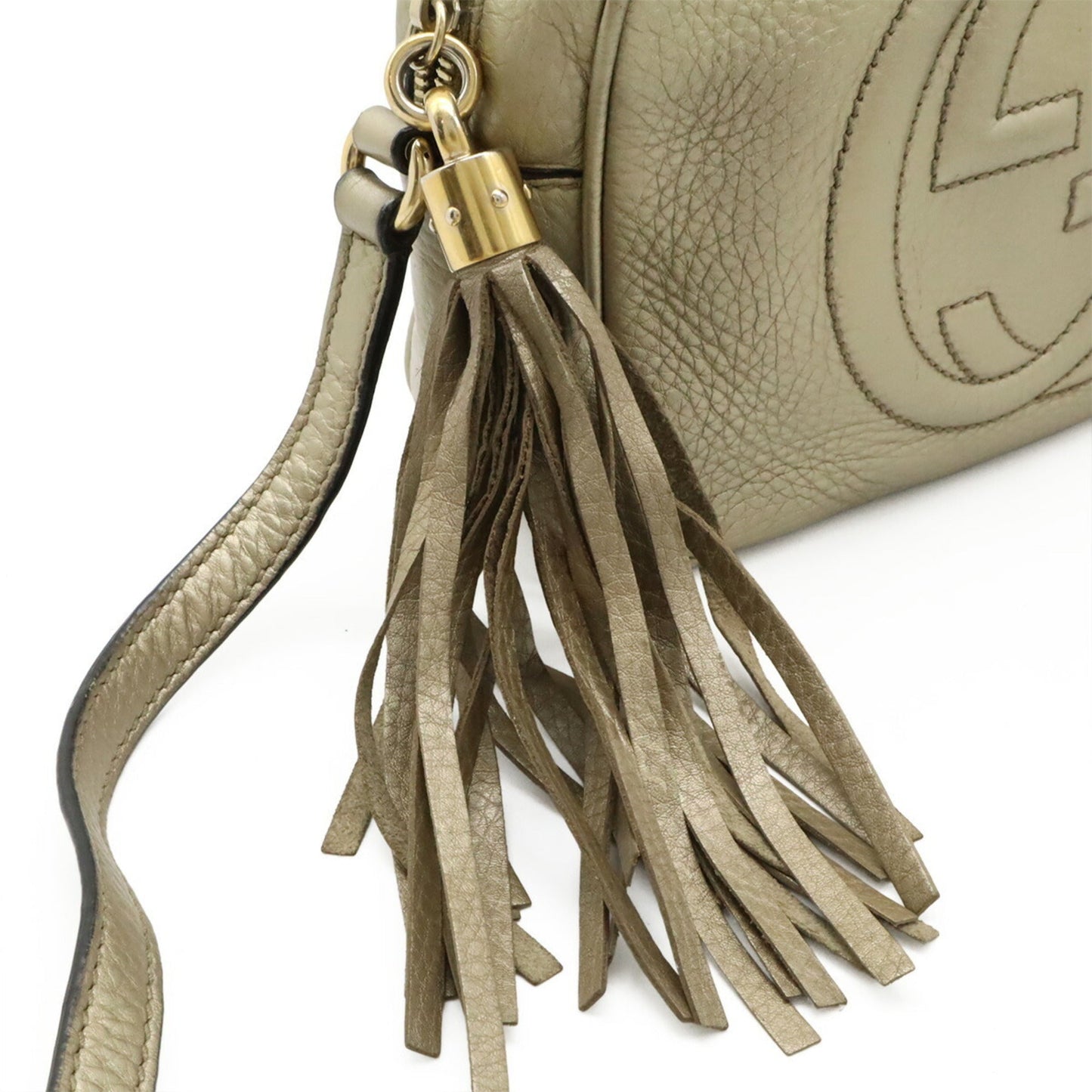 Gucci Gold Leather Pochette Shoulder Bag ( )