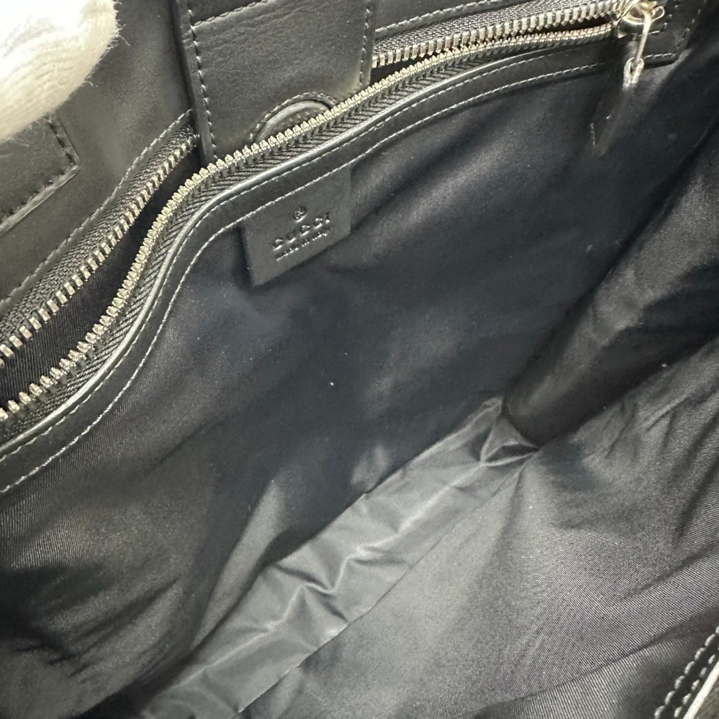Gucci Beige Black Gg Supreme Handbag Tote Bag ( )