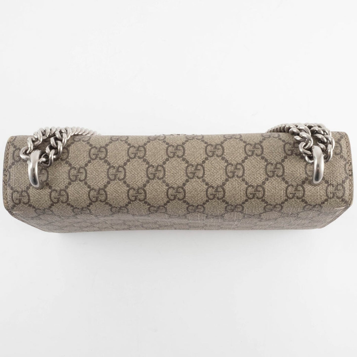 Gucci Beige Red Color Gg Supreme Leather Shoulder Bag ( )