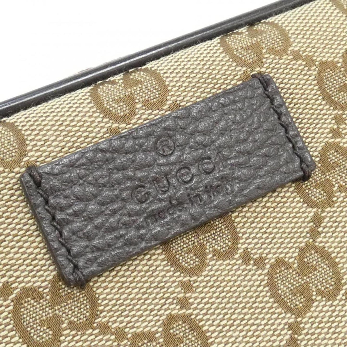 Gucci Beige Brown Gg Canvas Leather Fanny Pack ( )