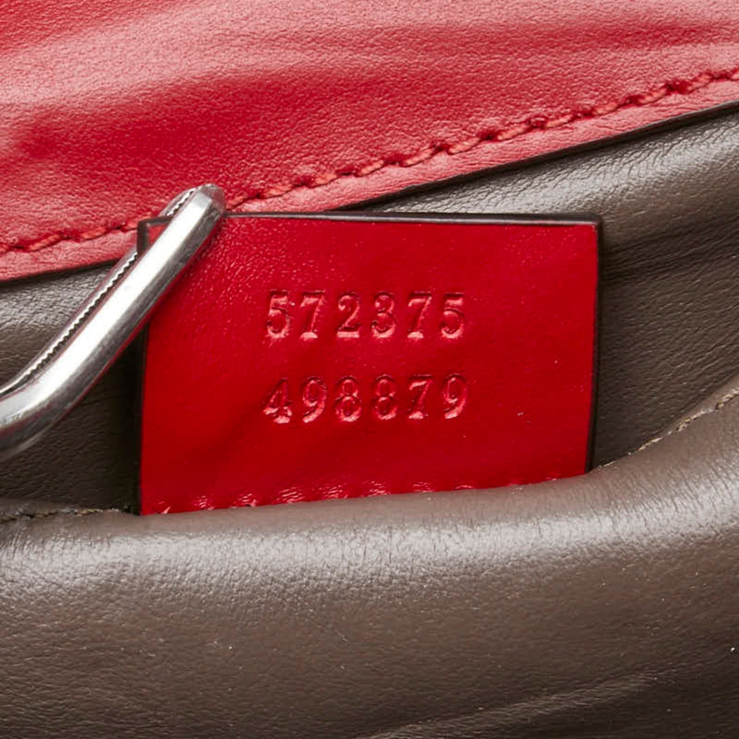 Gucci Red Color Leather Handbag Shoulder Bag ( )