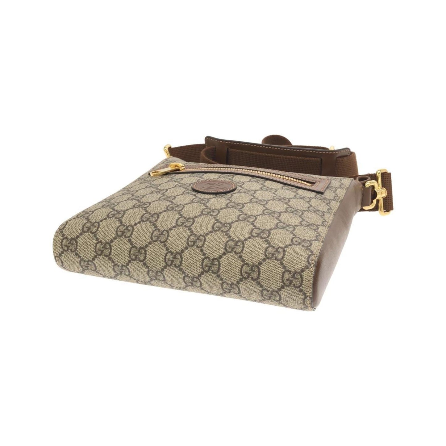 Gucci Beige Brown Gg Supreme Leather Shoulder Bag ( )