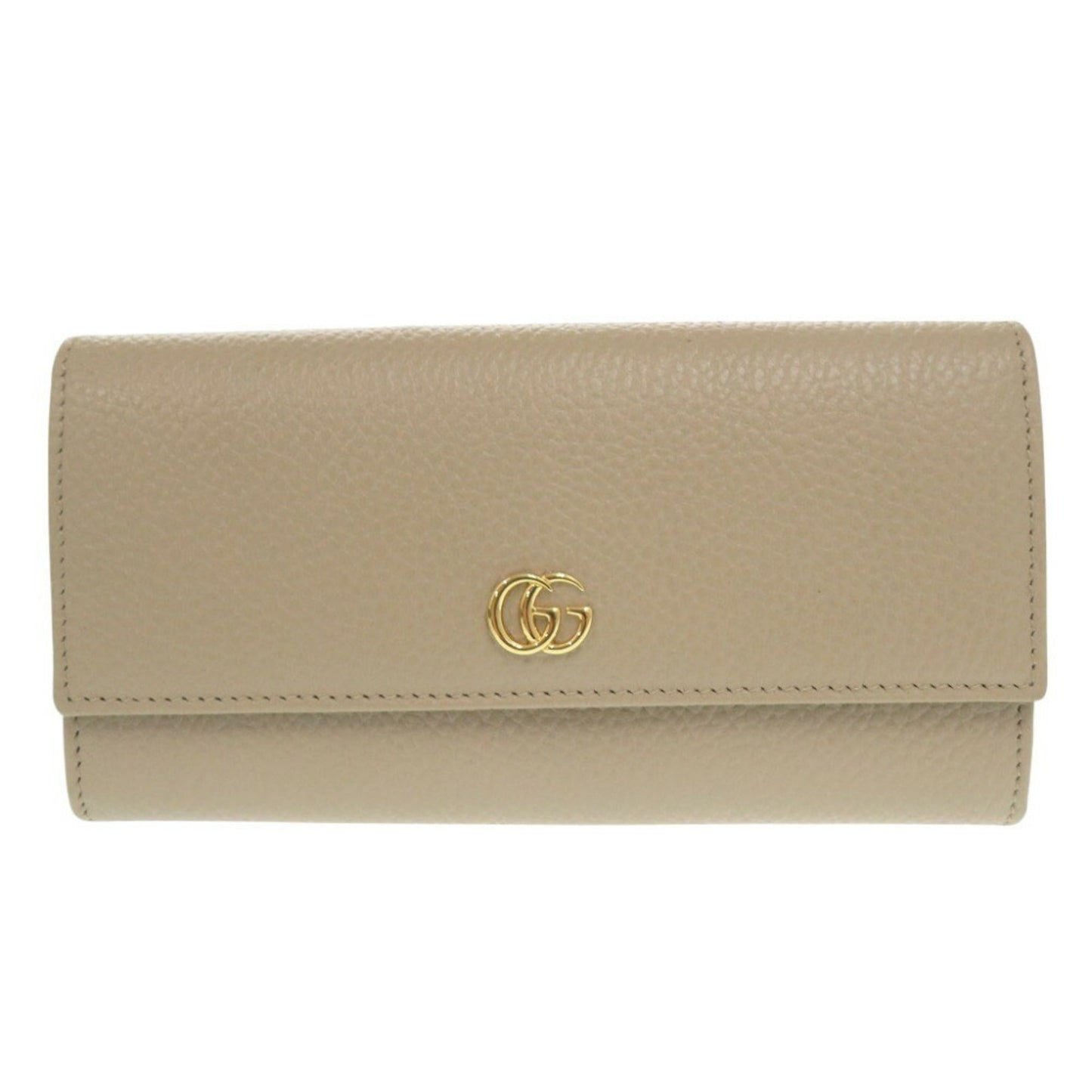 Gucci Beige Leather Long Wallet (Bi-Fold)
