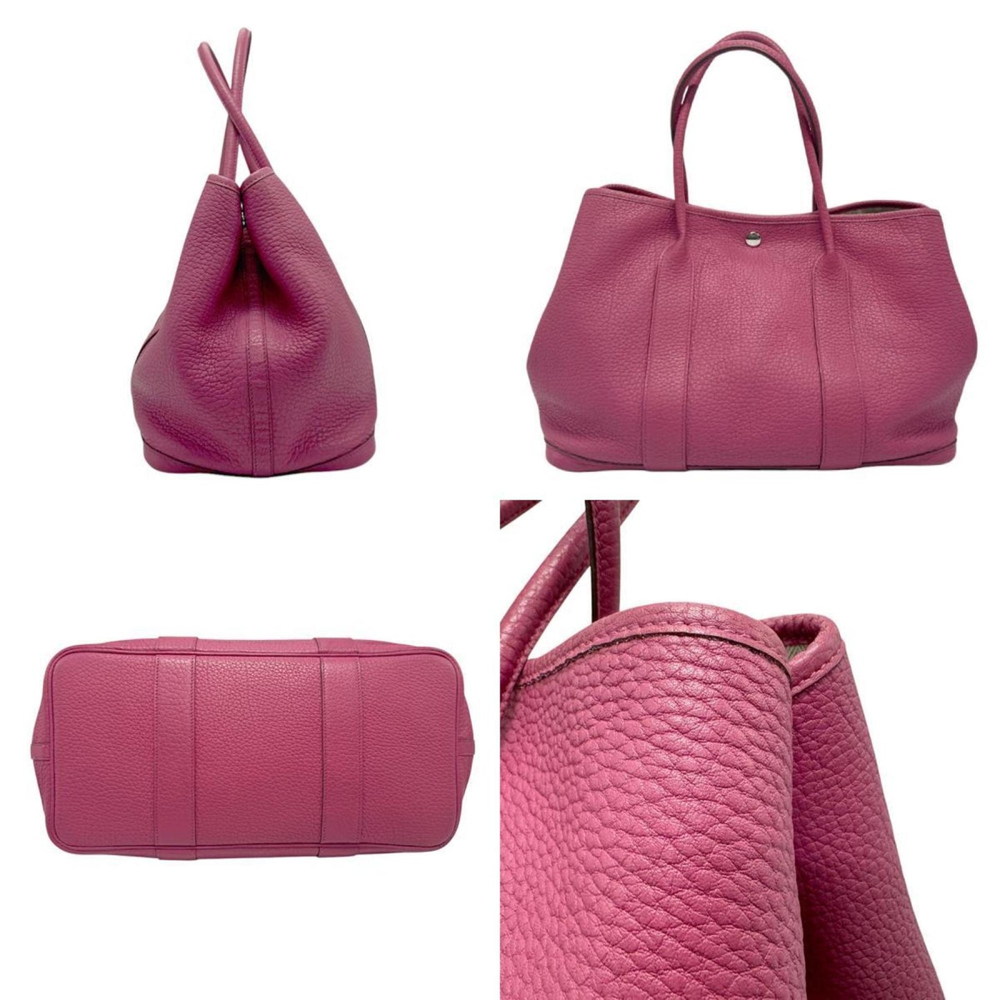 Hermes Garden Tosca Negonda Leather Handbag Tote Bag ( )