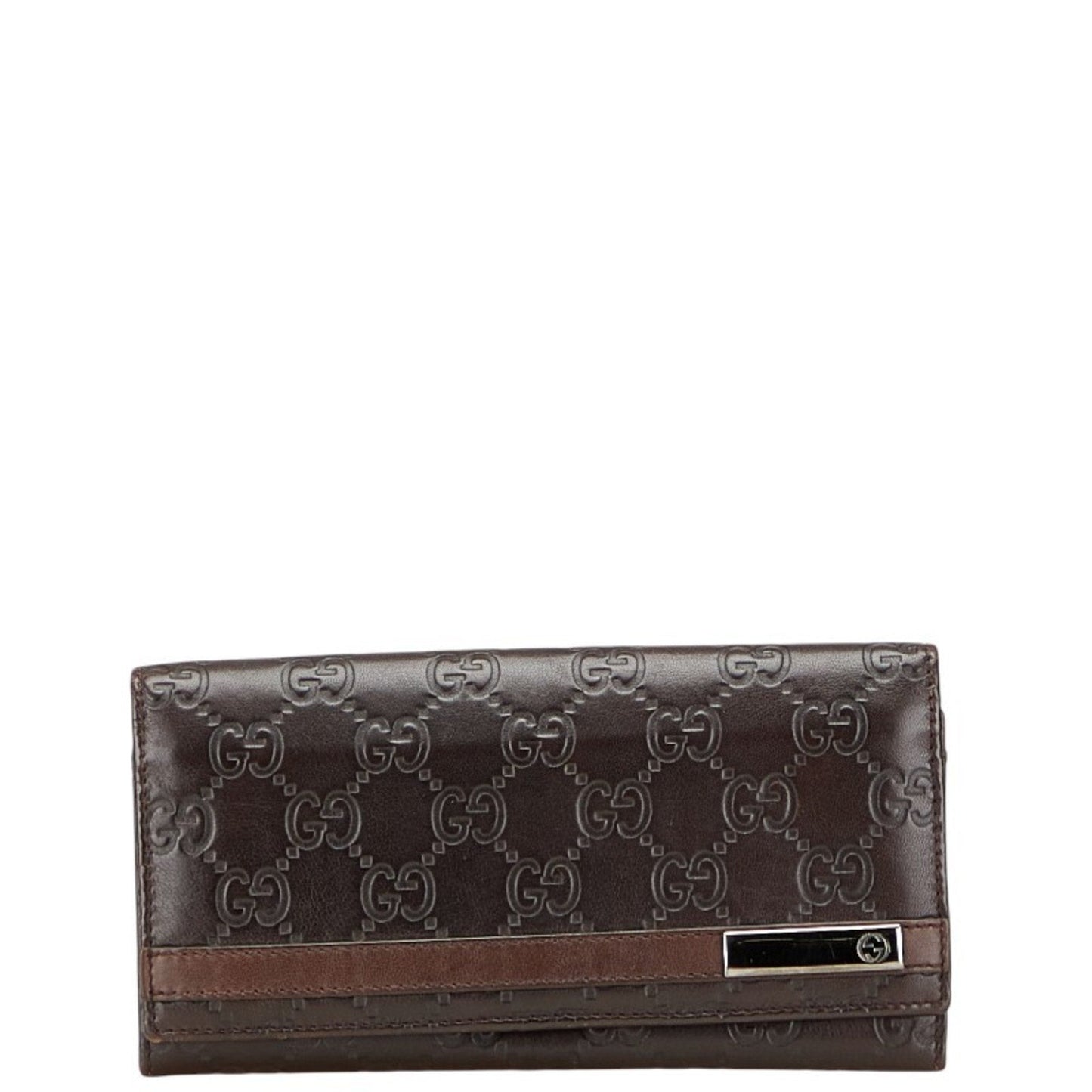 Gucci Guccissima Brown Leather Long Wallet (Bi-Fold) ( )