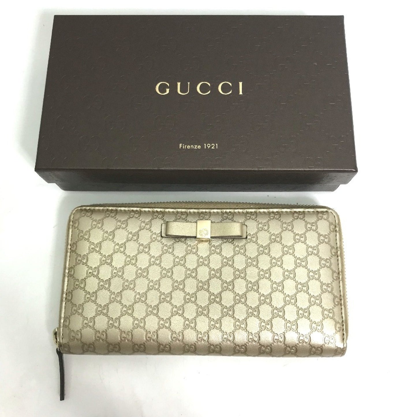 Gucci Gold Leather Long Wallet (Bi-Fold) ( )