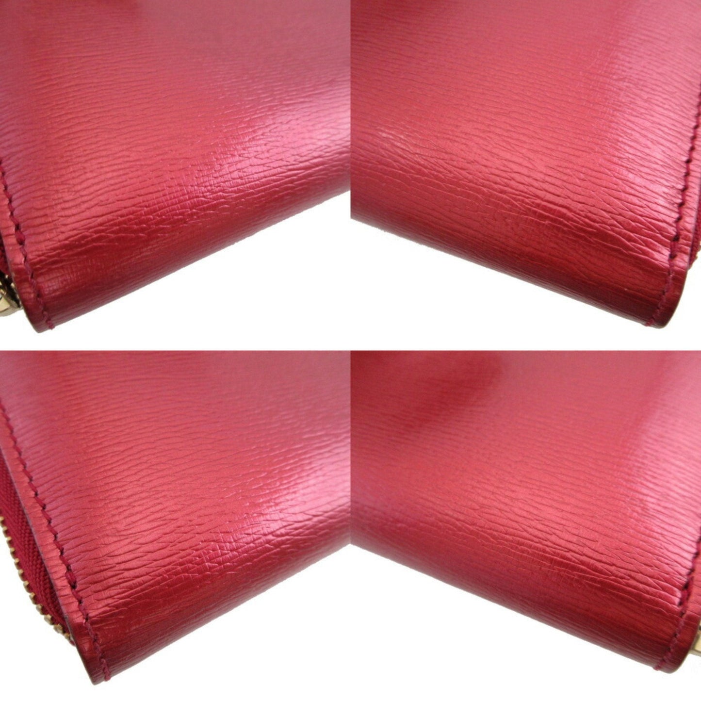 Gucci Red Color Leather Long Wallet (Bi-Fold) ( )