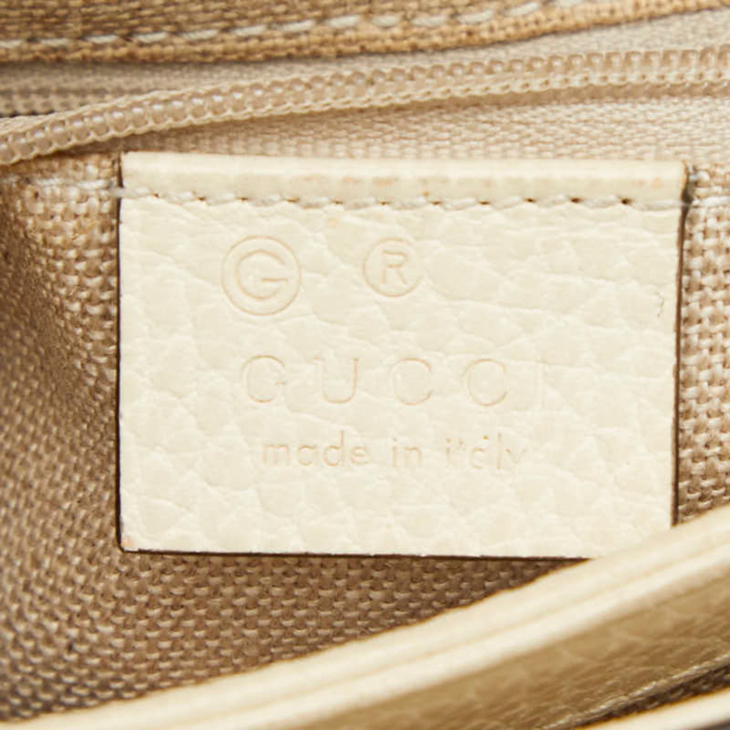 Gucci Beige Ivory Leather Shoulder Bag ( )