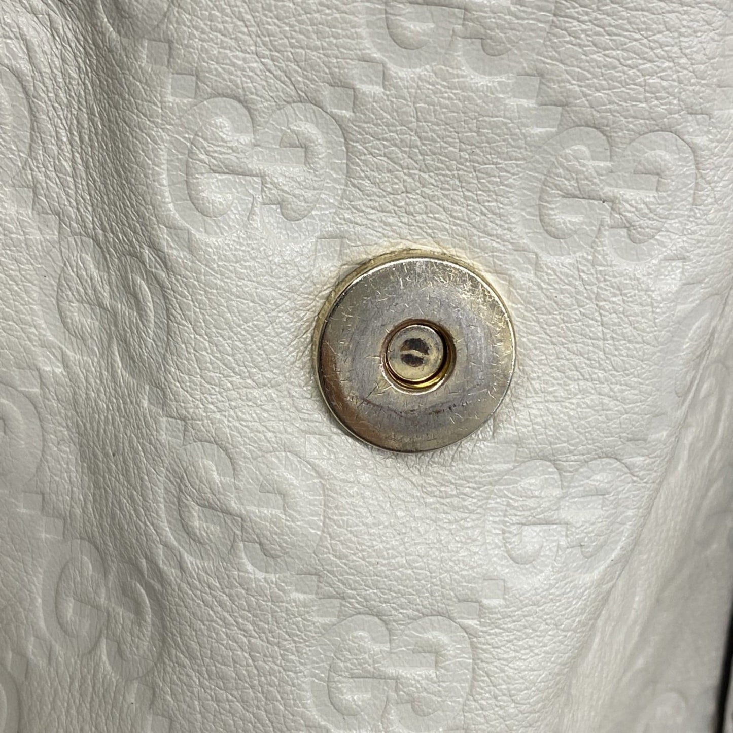 Gucci White Leather Tote Bag ( )