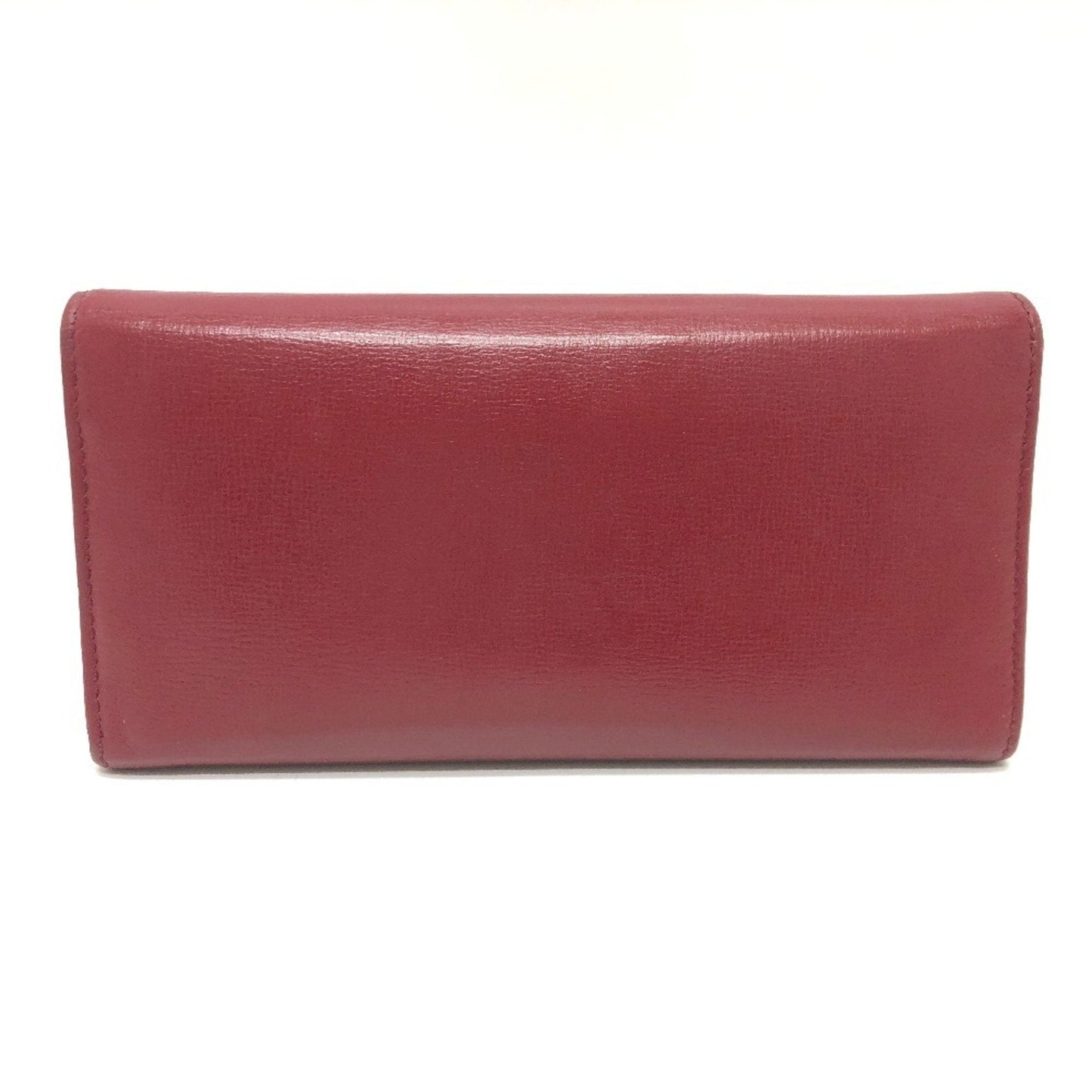 Gucci Red Color Leather Long Wallet (Bi-Fold) ( )