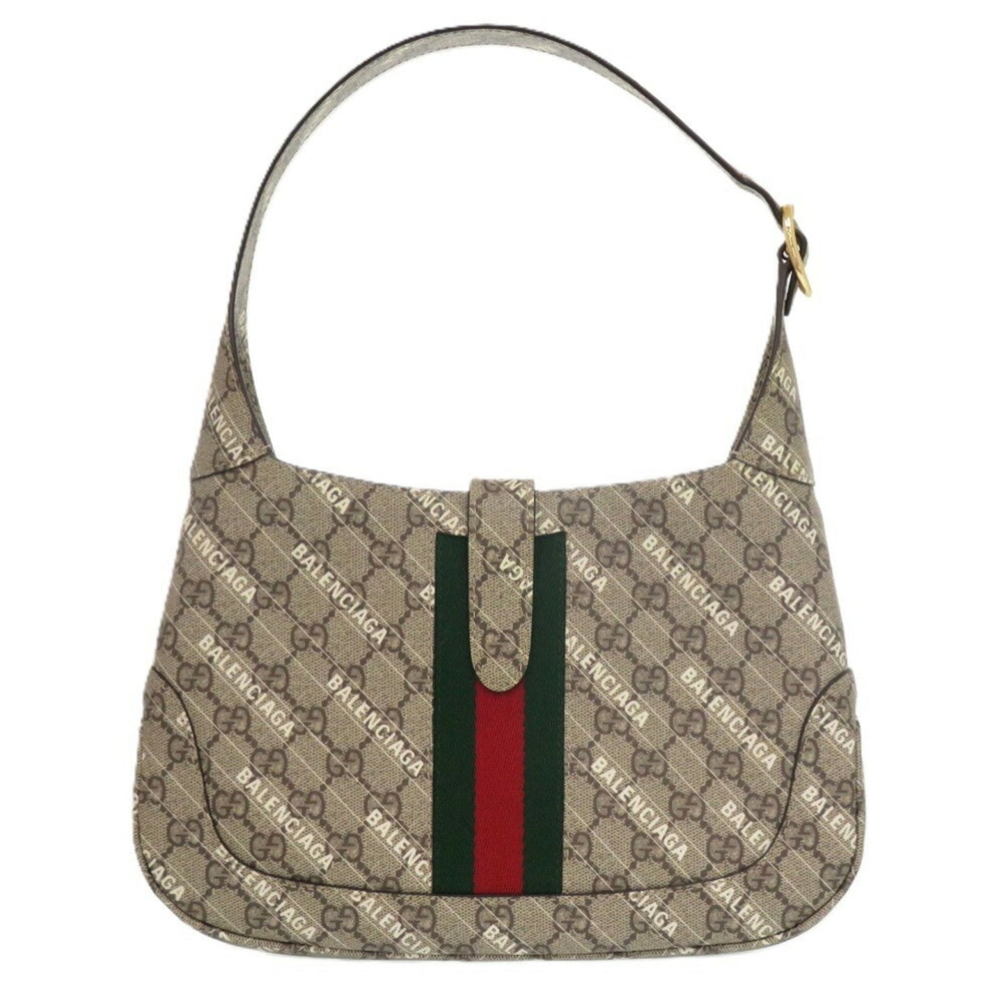 Gucci Beige Gray Polyester Cotton Handbag ( )