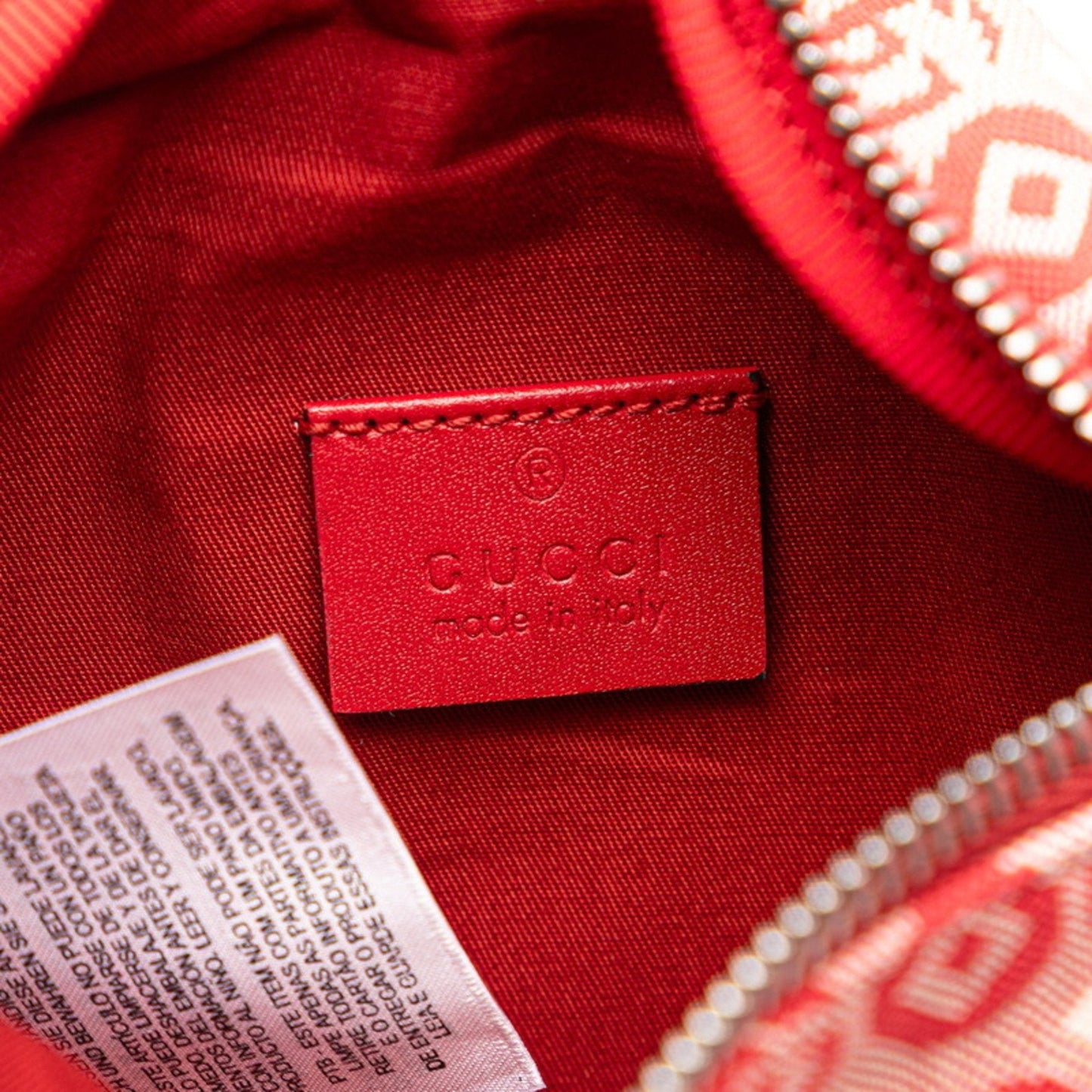 Gucci Red Color Canvas Fanny Pack ( )