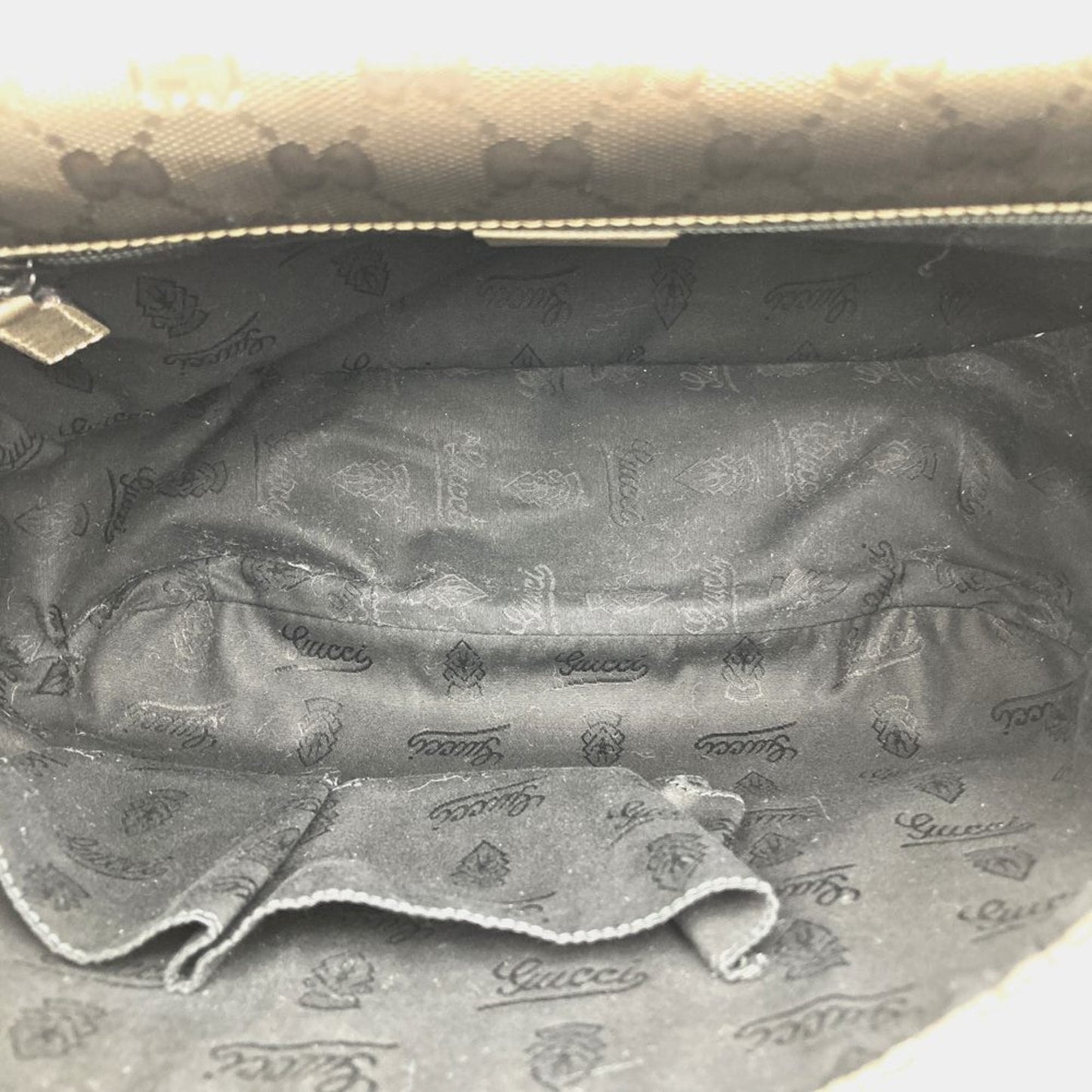 Gucci Gg Imprimé Brown Metallic Gg Imprimé Shoulder Bag ( )