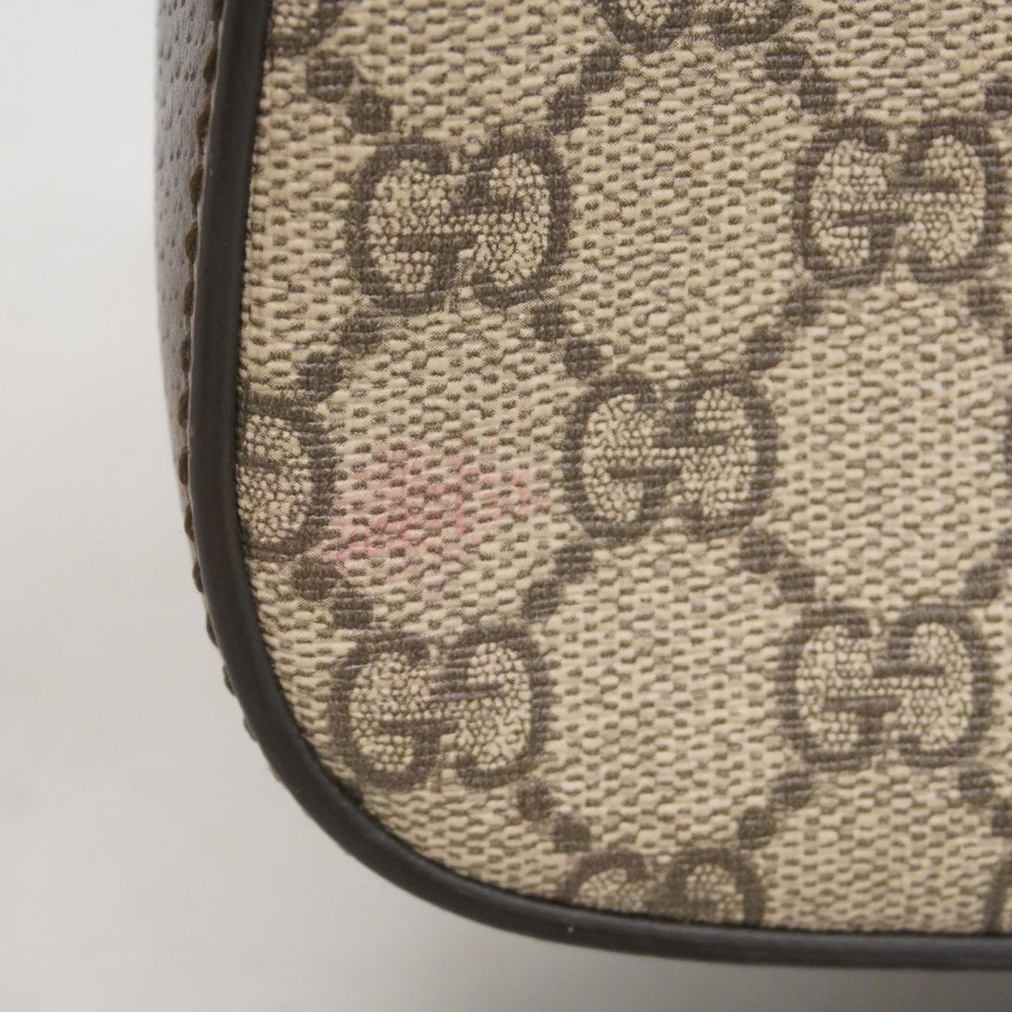 Gucci Beige Brown Pvc Shoulder Bag ( )