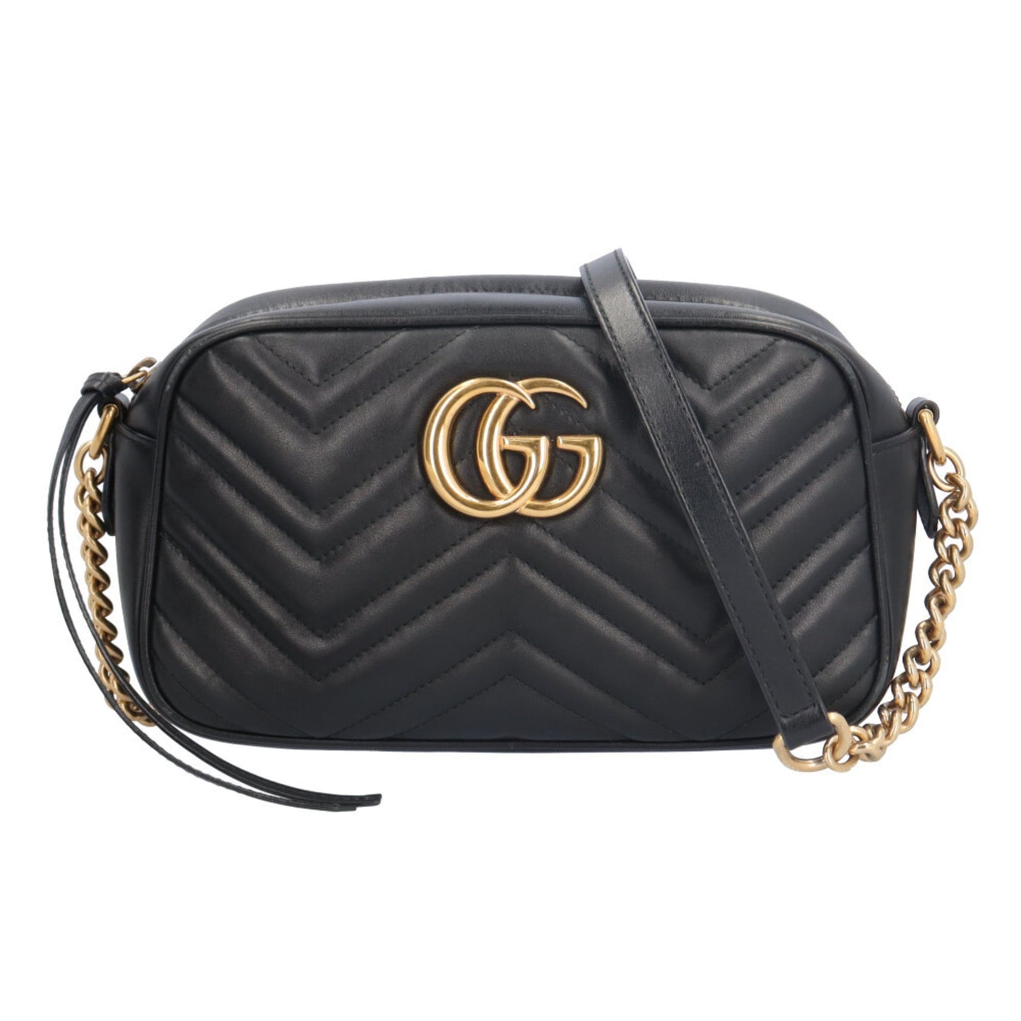 Gucci Gg Marmont Black Leather Shoulder Bag ( )