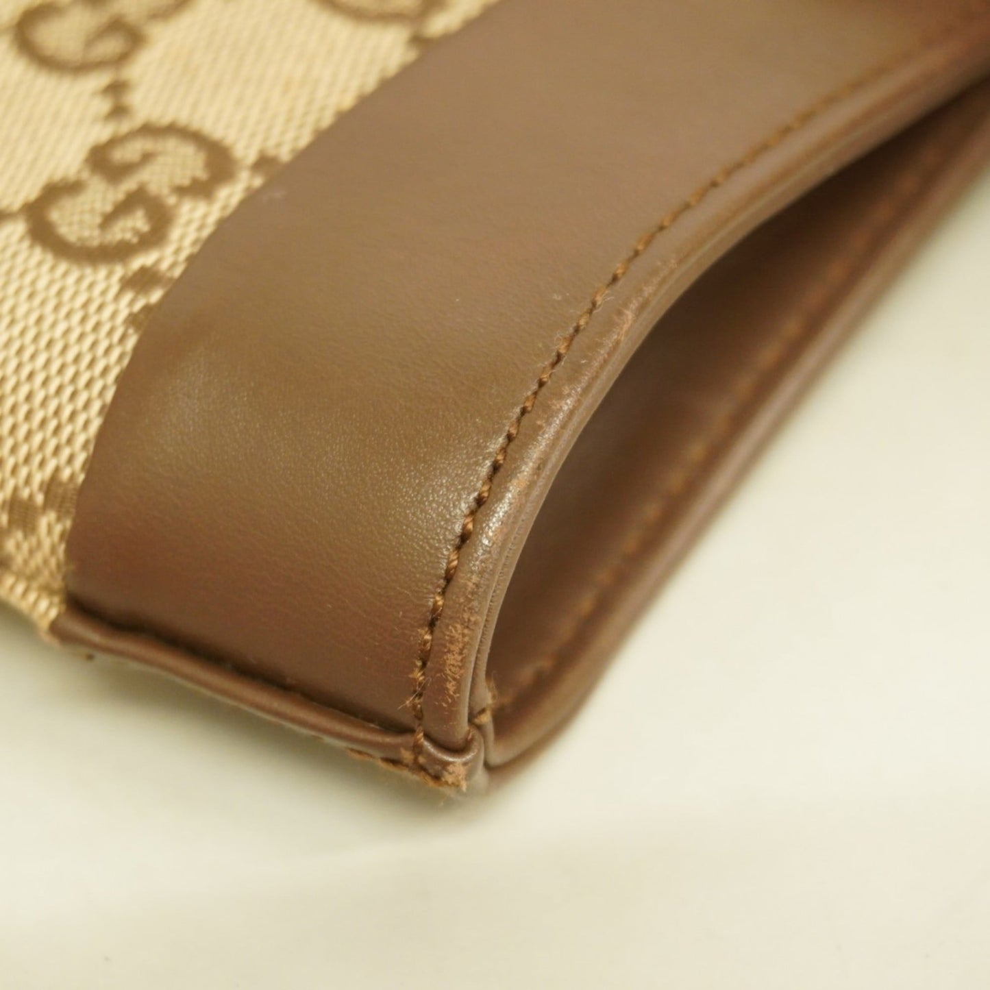 Gucci Beige Brown Canvas Tote Bag ( )
