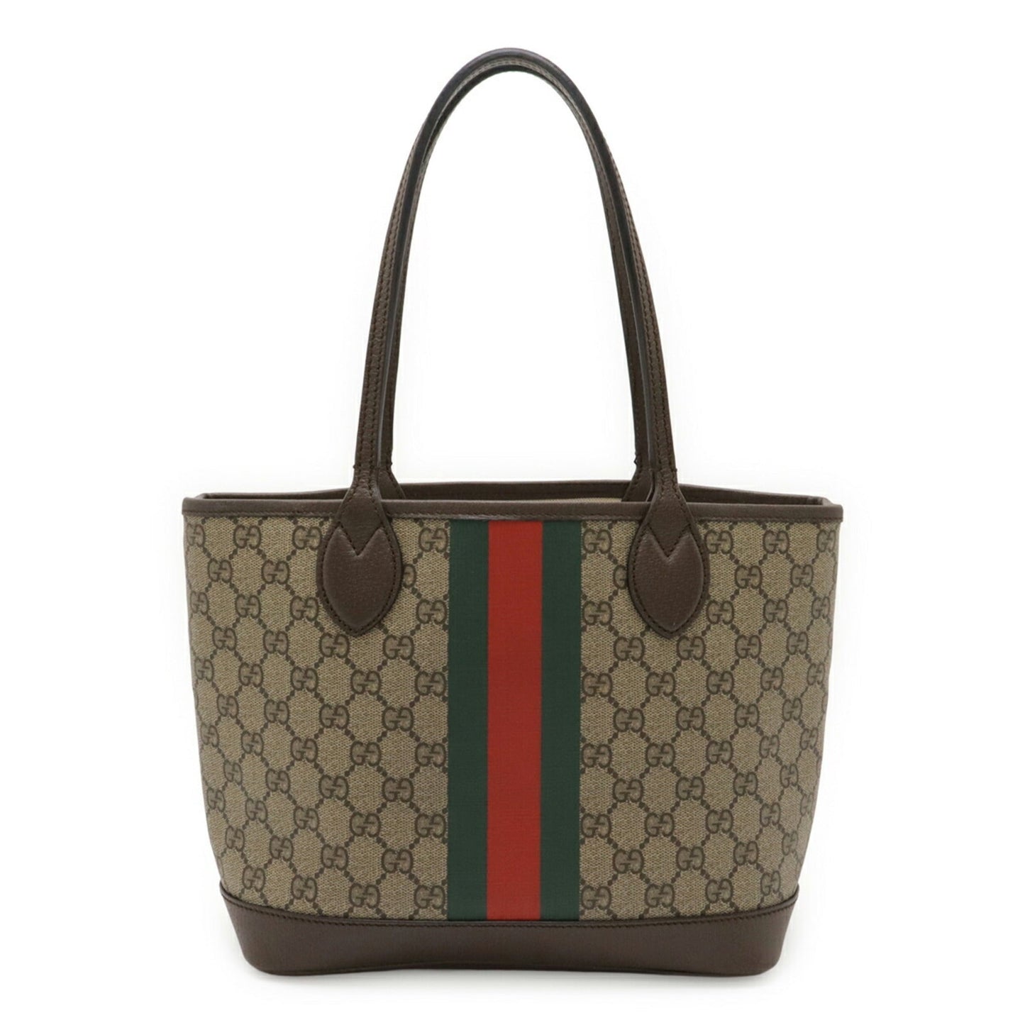 Gucci Beige Brown Green Red Color Gg Supreme Canvas Shoulder Bag Tote Bag ( )