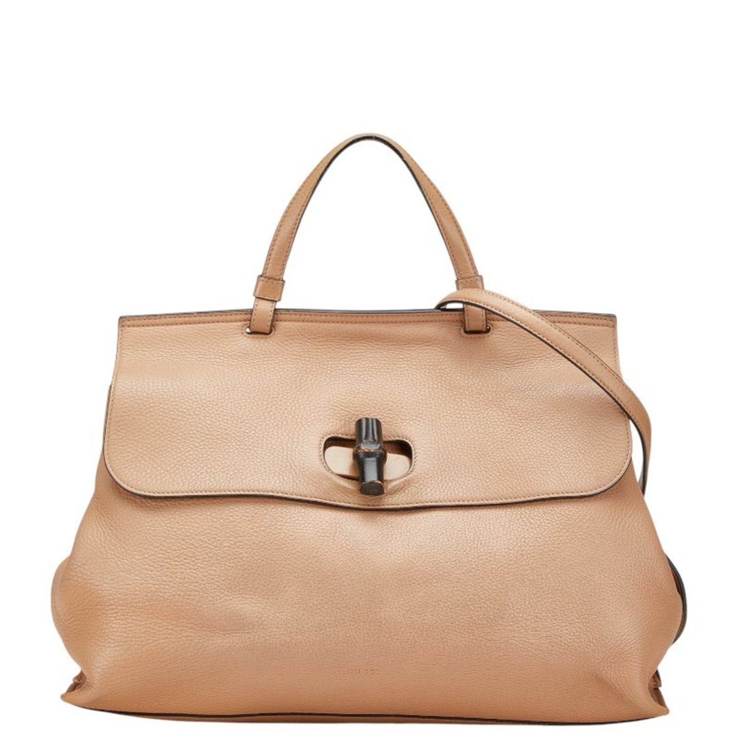 Gucci Brown Leather Shoulder Bag Tote Bag ( )