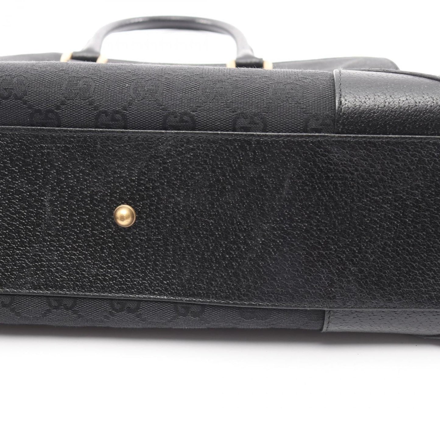 Gucci Black Canvas Leather Handbag ( )