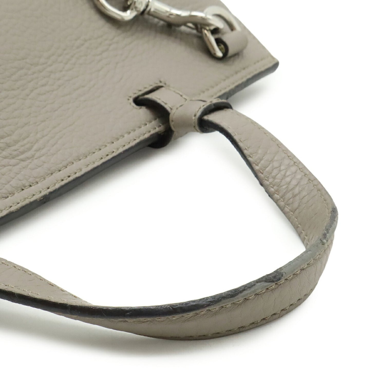 Gucci Gray Bamboo Leather Handbag Shoulder Bag ( )