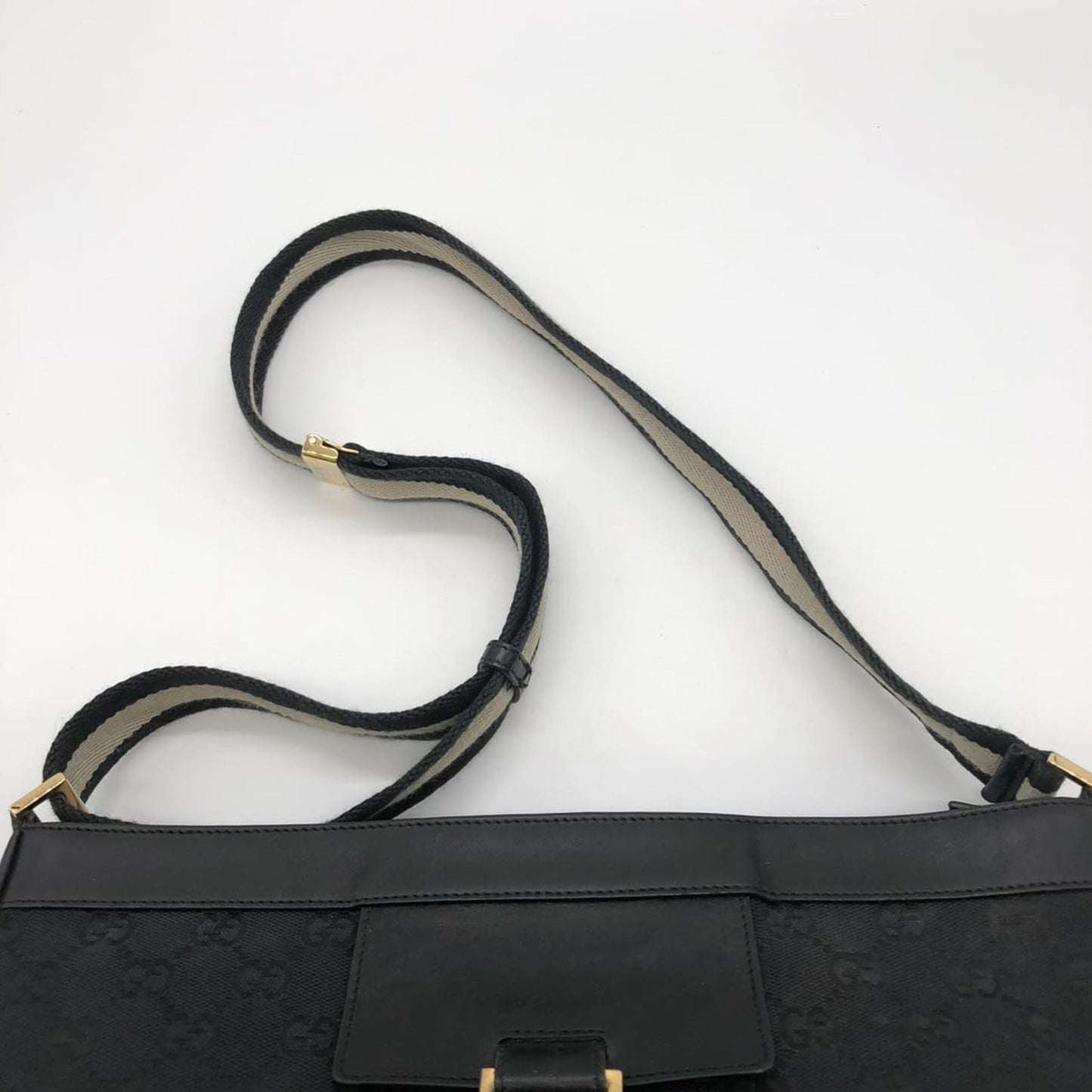 Gucci Gg Canvas Black Gg Canvas Shoulder Bag ( )