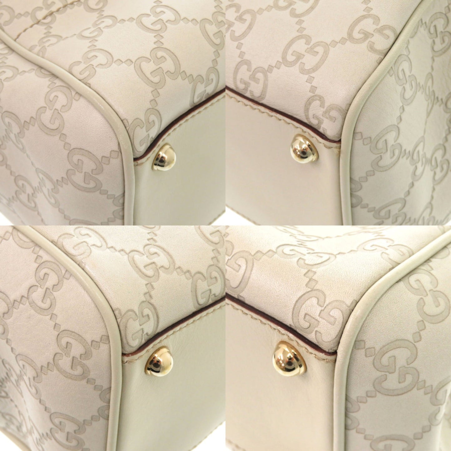 Gucci Ivory Leather Shoulder Bag ( )
