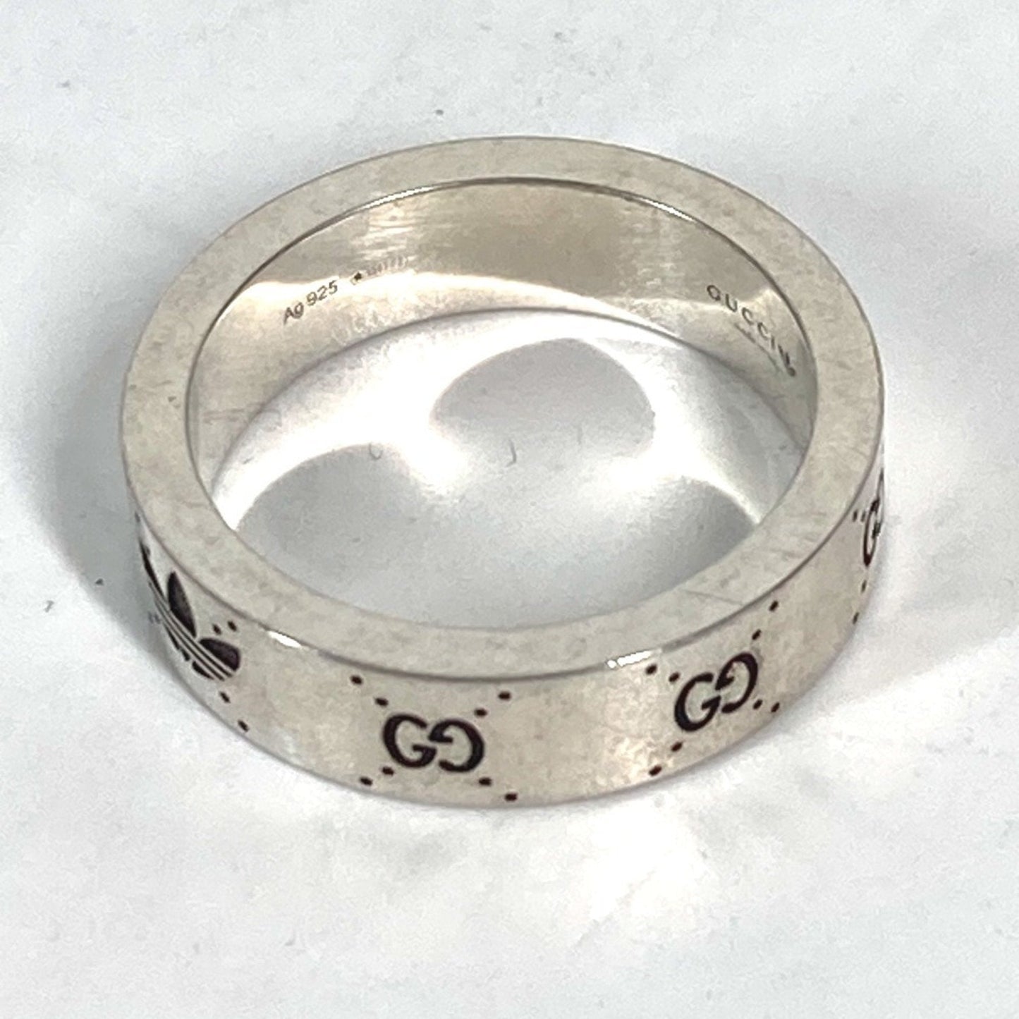 Gucci Silver Black Silver 925 Band Ring ( )
