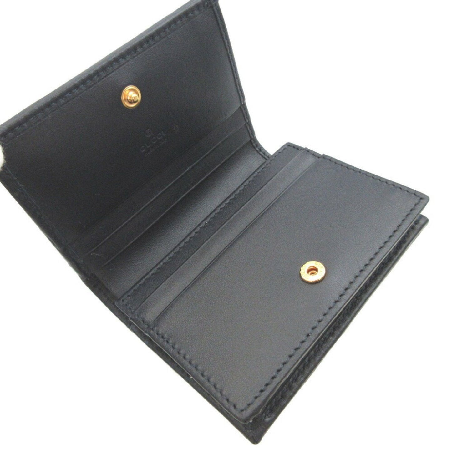 Gucci Beige Navy Canvas Leather Coin Purse/Coin Case ( )
