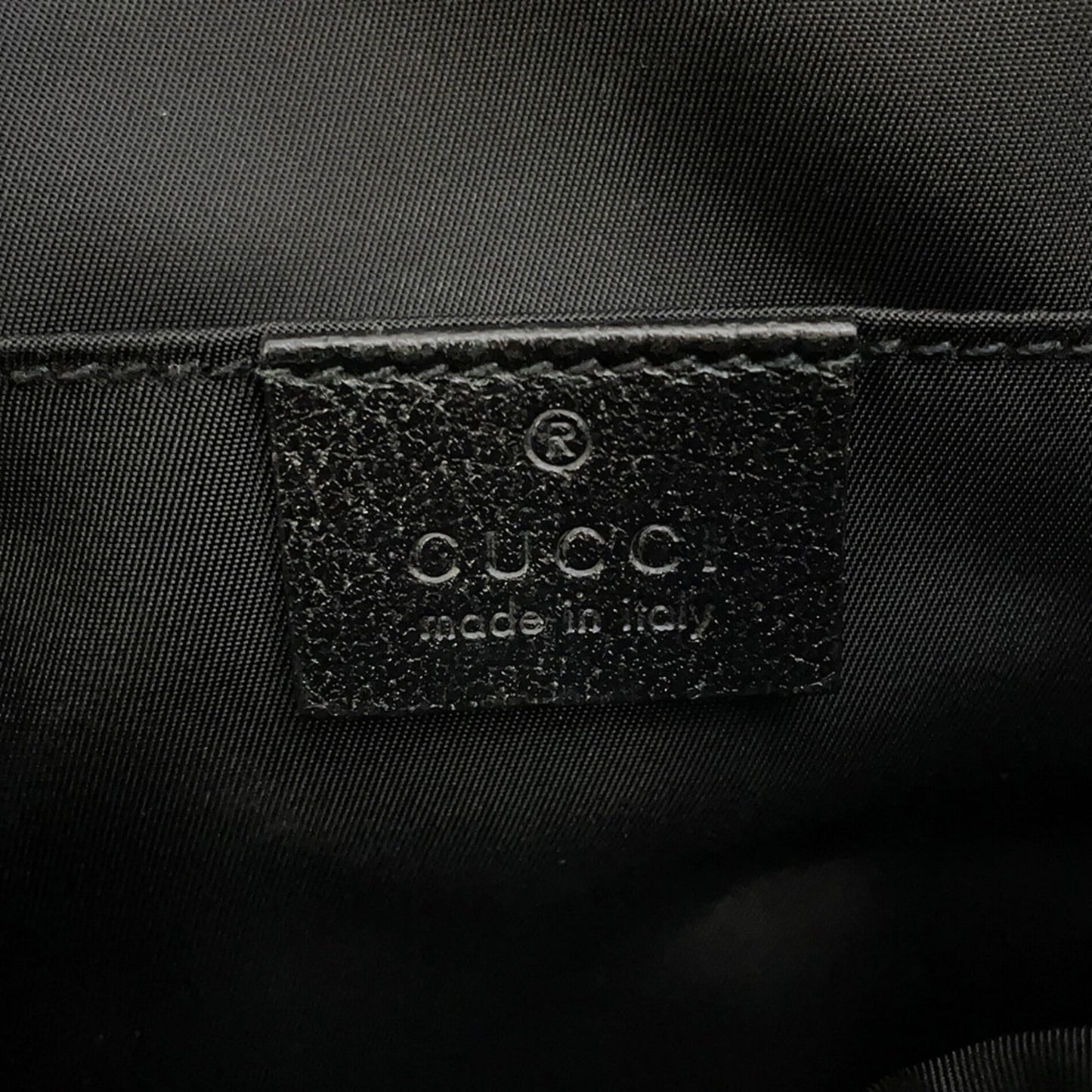 Gucci Black Nylon Leather Handbag Shoulder Bag ( )