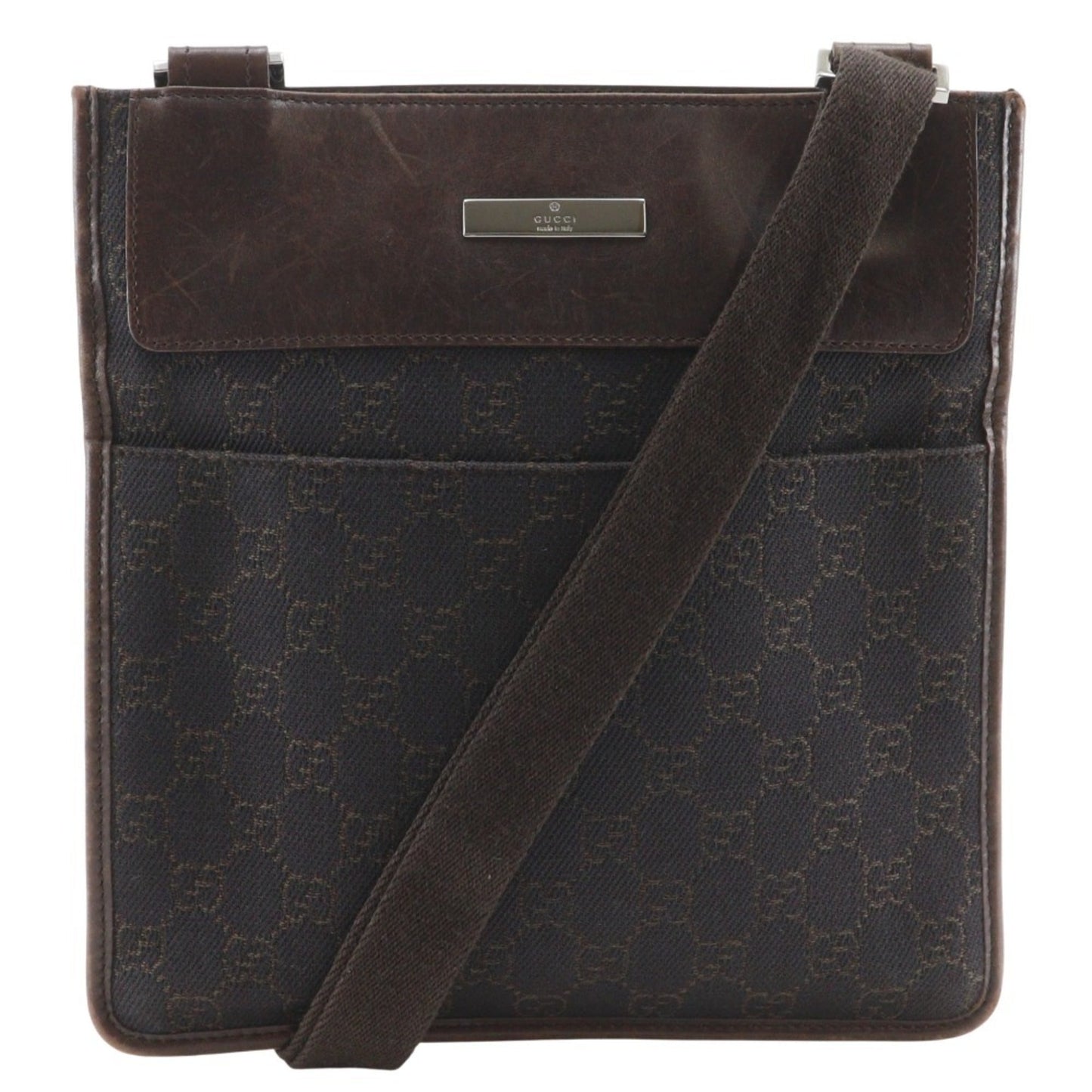 Gucci Brown Gg Canvas Shoulder Bag ( )