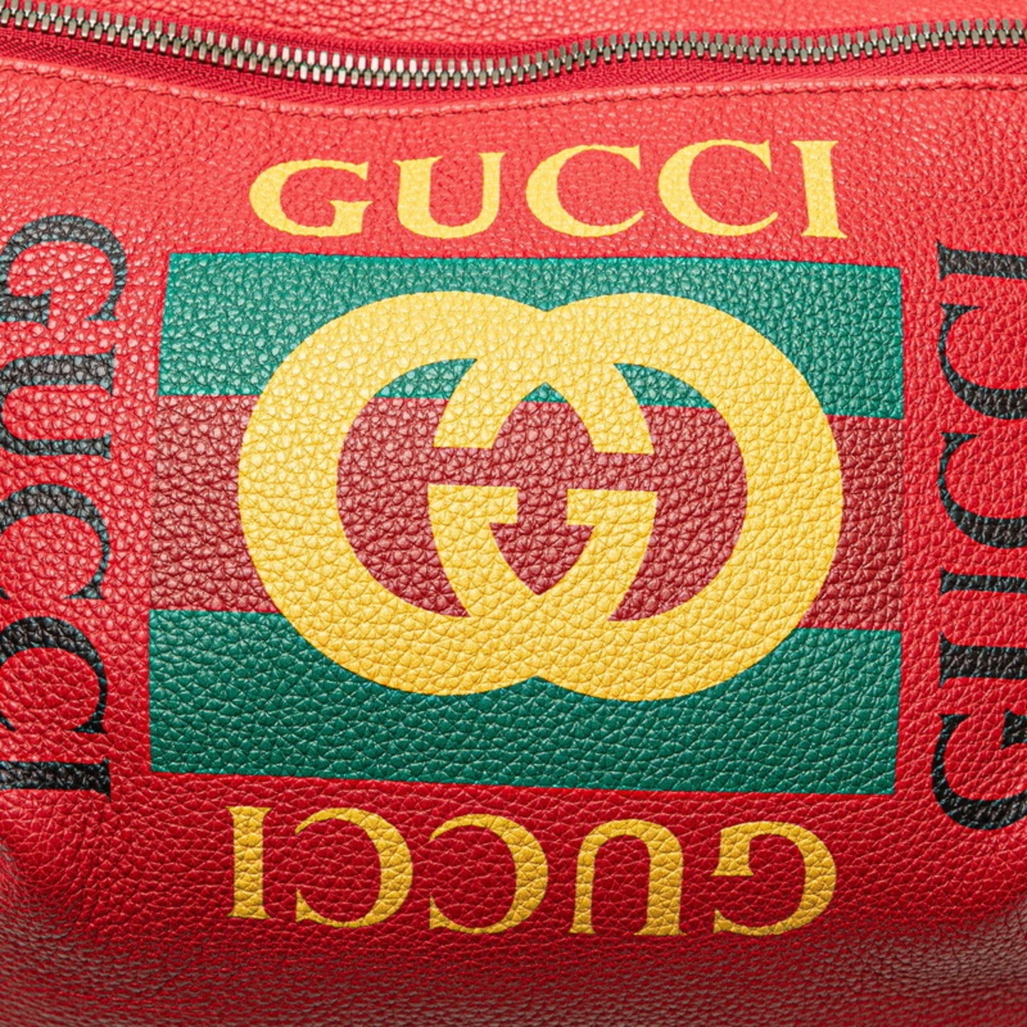 Gucci Sherry Line Red Color Leather Fanny Pack ( )