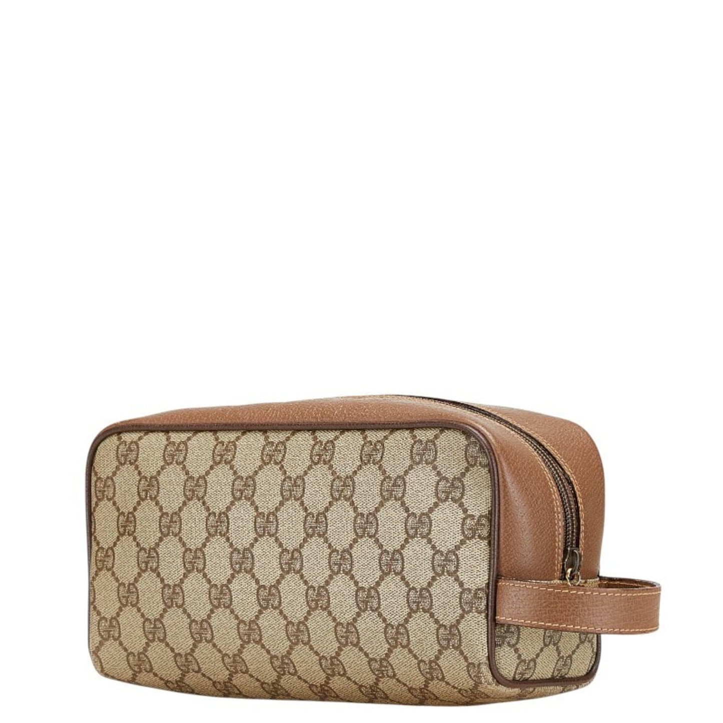 Gucci Beige Brown Pvc Leather Clutch Bag Pouch ( )