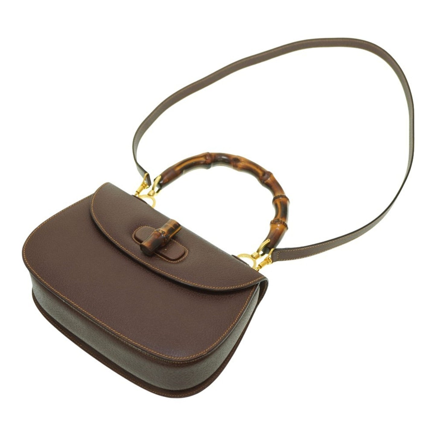 Gucci Brown Leather Handbag ( )